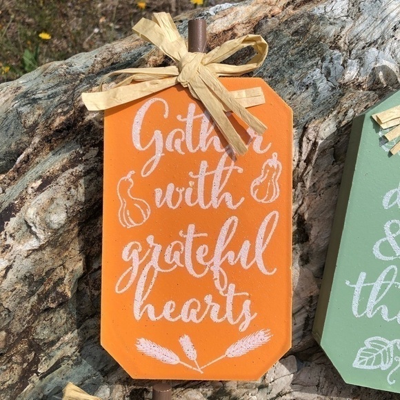 Fall Holidays Festive Signs Decor Set Of 4 - Picture 2 of 7